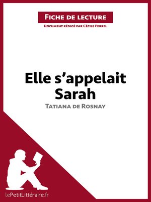 cover image of Elle s'appelait Sarah de Tatiana de Rosnay (Fiche de lecture)